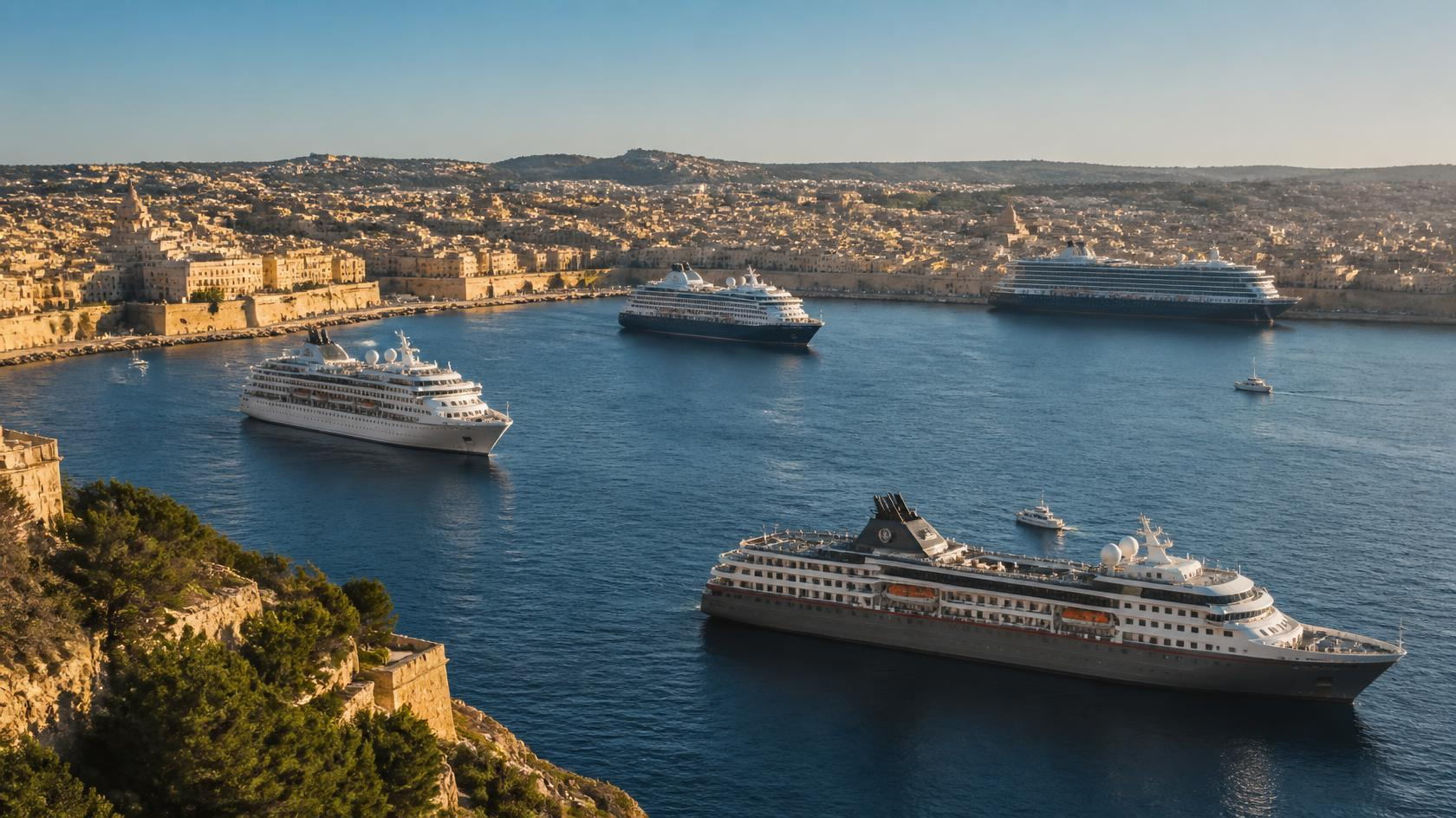 Different cruise ships representing a choice of cruise lines and holiday styles